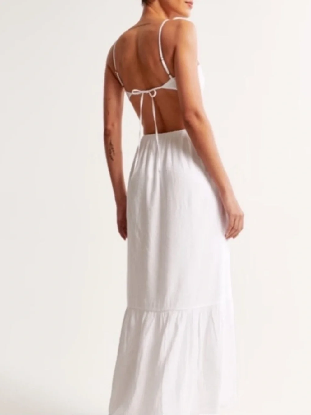 Abercrombie Crinkle Textured Cut Out Maxi Dress